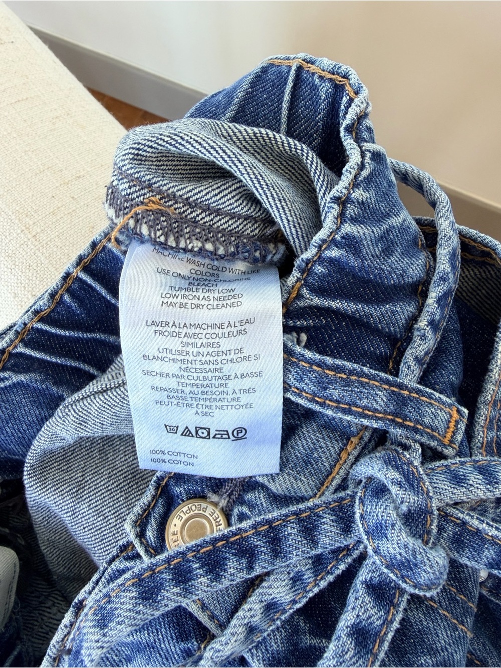 We The Free CRVY Outlaw Wide Leg Jeans Small - Picture 7 of 7
